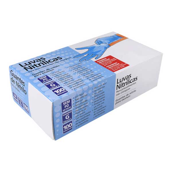 Luva Nitrílica Powder Free