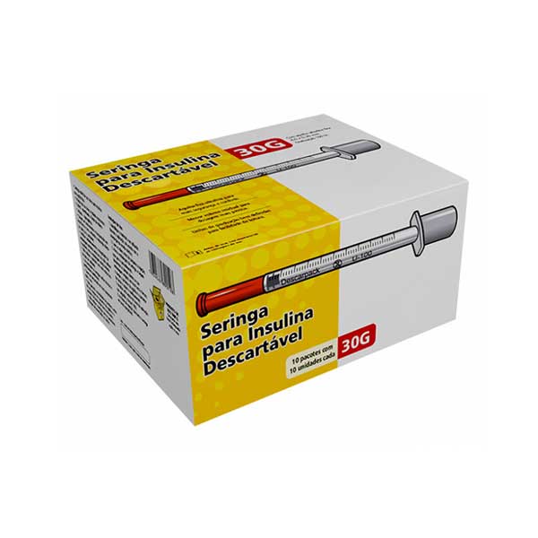 Seringa para Insulina com Agulha Ultrafina Fixa