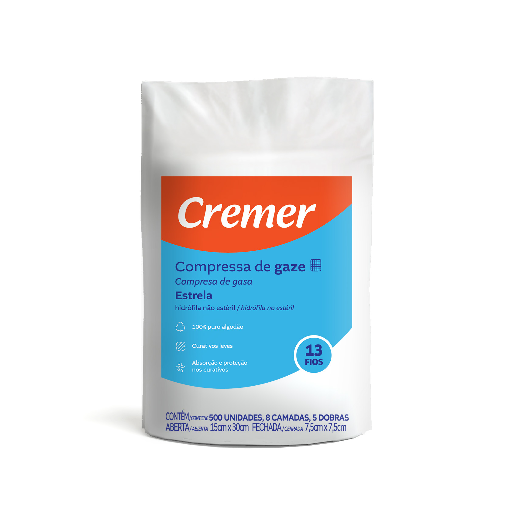 Compressa de Gaze Não Estéril 500un